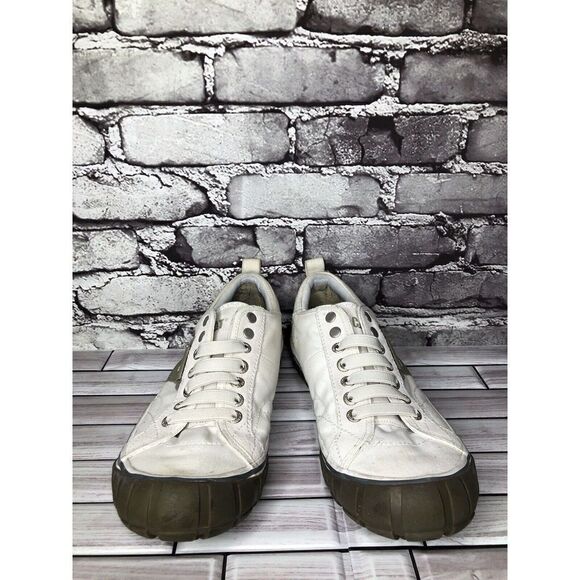 Caterpillar CAT Ivory Canvas Fabric Lace Low Top Work Shoes Men’s Sz 8M US/41EU - Picture 3 of 16